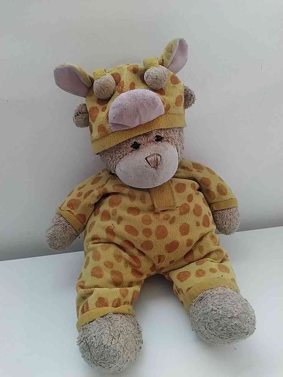 Bear in giraffe onesie plush