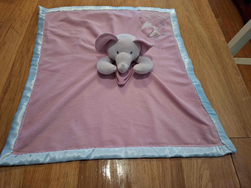Elephant baby lovey blanket