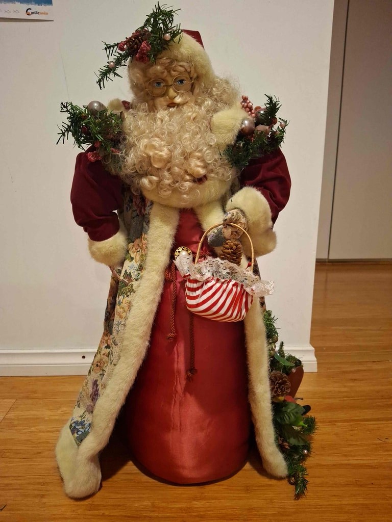 Victorian Santa display doll — repair